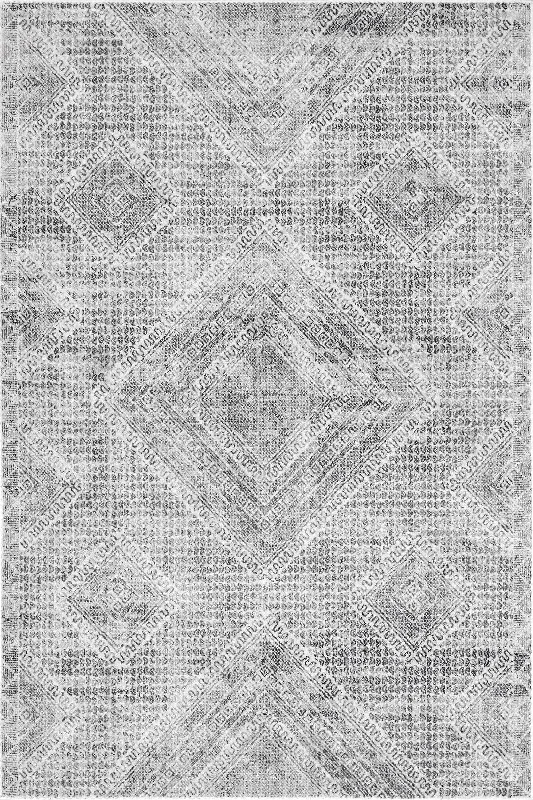 Annie Mosaic Diamond Rug | Light Grey