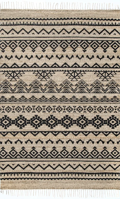 Banded Tribal Rug | Natural