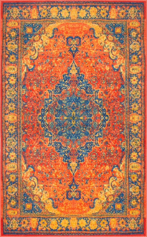 Beguiled Medallion Rug | Orange