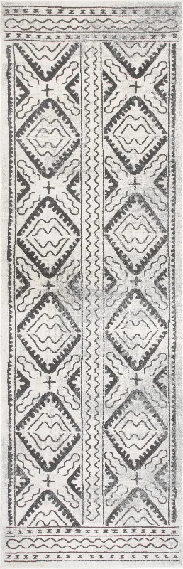 Bordered Trellis Rug | Ivory