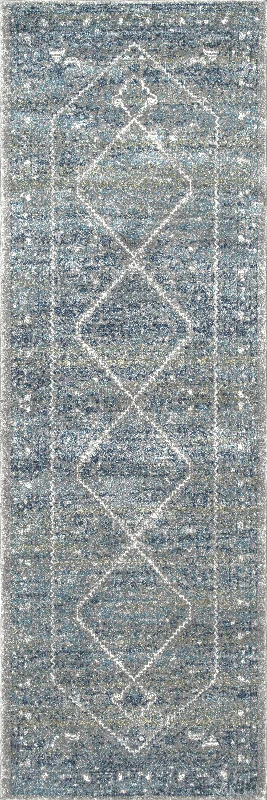 Bridget Diamond Medallion Rug | Blue