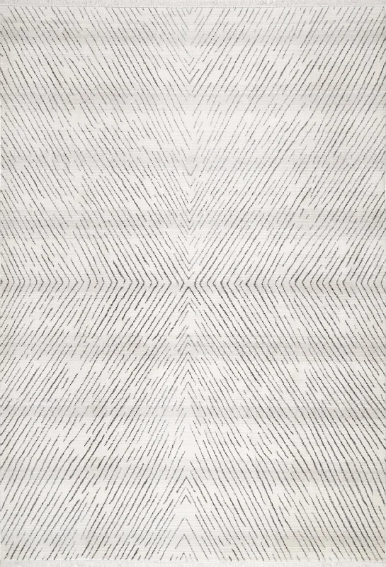 Broken Chevrons Rug | Beige