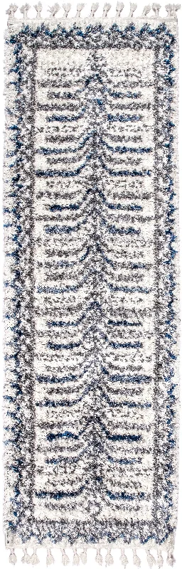 Centerline Shag With Tassels Rug | Blue