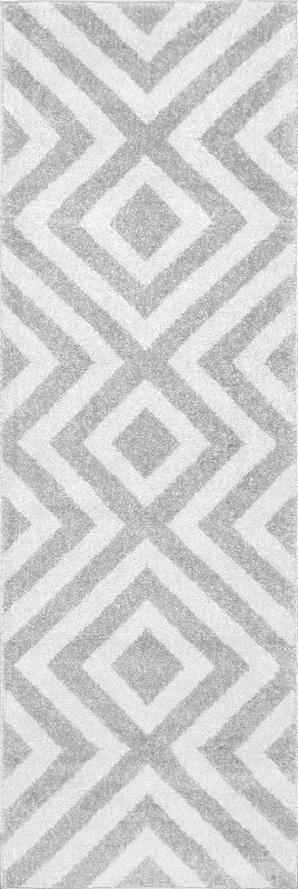 Chevron Stripes Rug | Light Grey