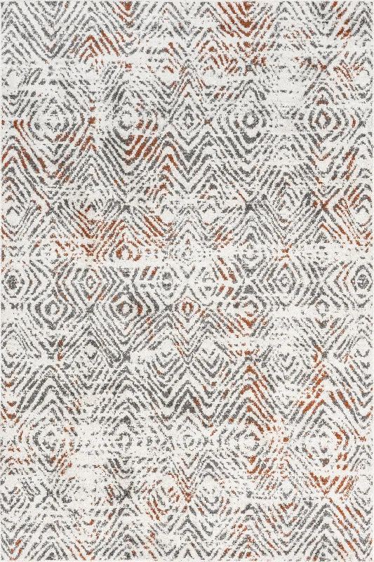 Delancey Bold Zig-Zag Rug | Light Grey