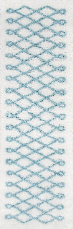 Diamond Loop Rug | Baby Blue