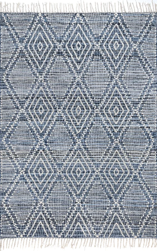 Dior Cotton-Blend Trellis Rug | Blue