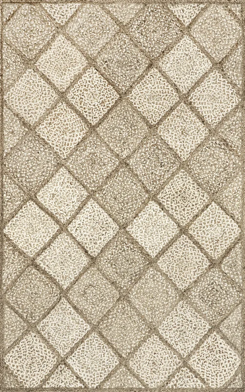 Fay Jute Trellis Rug | Natural