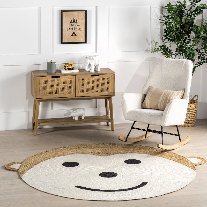 Georgia Monkey Handwoven Kids Rug | Ivory