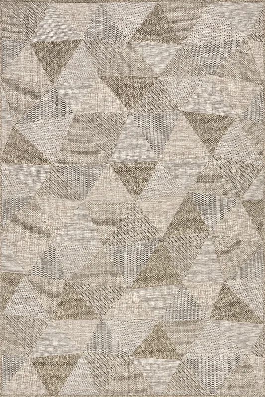 Gertrudis Geometric Tessellated Indoor/Outdoor Rug | Tan