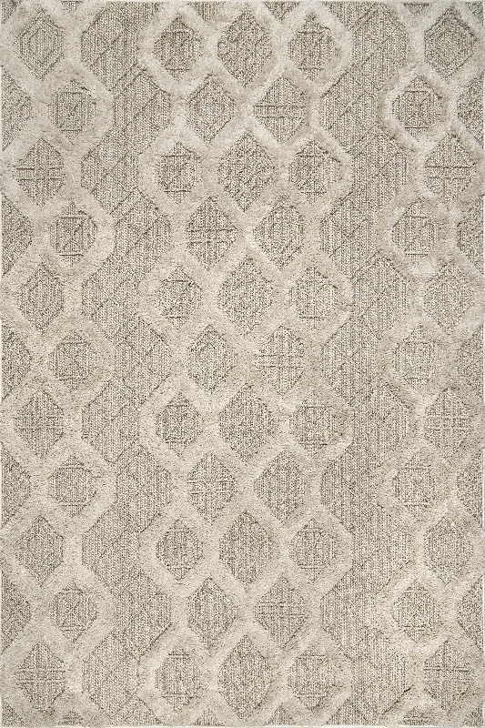 Hallie Honeycomb Diamond Rug | Beige