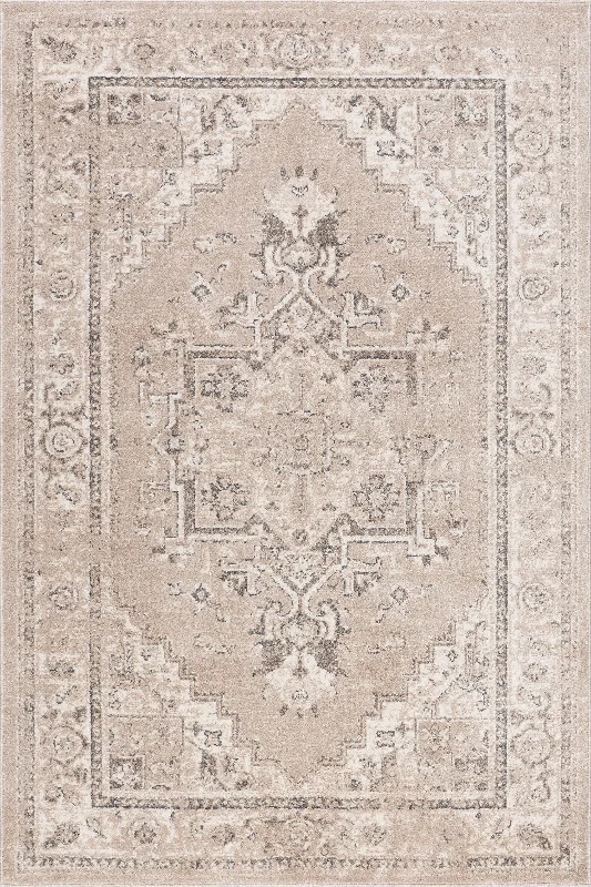 Harley Vintage Medallion Rug | Ivory