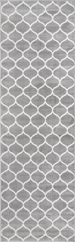 Judy Scalloped Trellis Rug | Grey