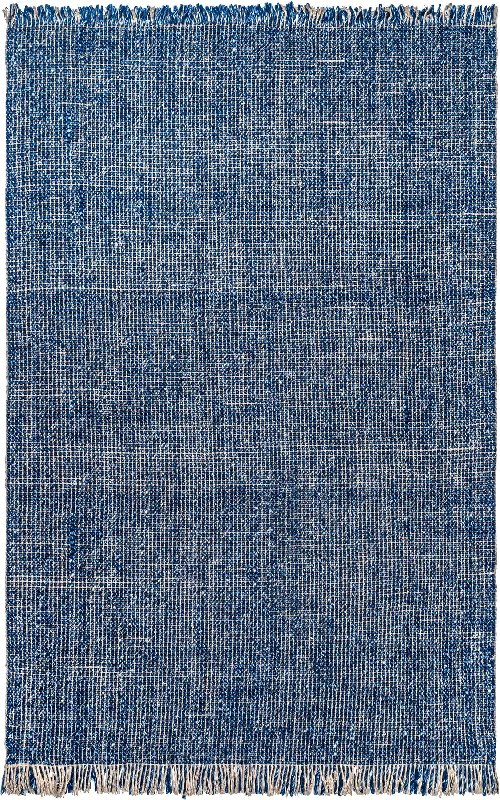 Jute And Wool Flatweave Rug | Navy