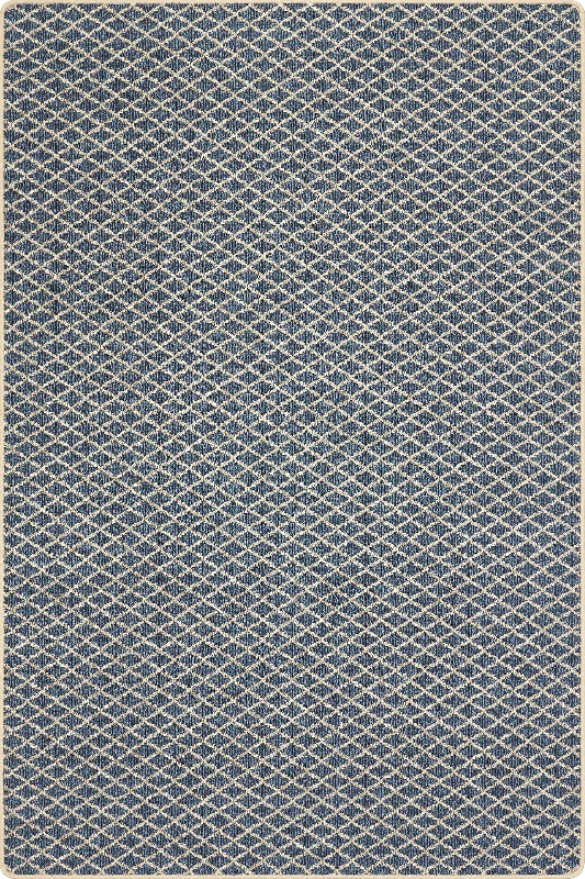 Kittiwake Micro-Trellis Custom Rug | Midnight Blue