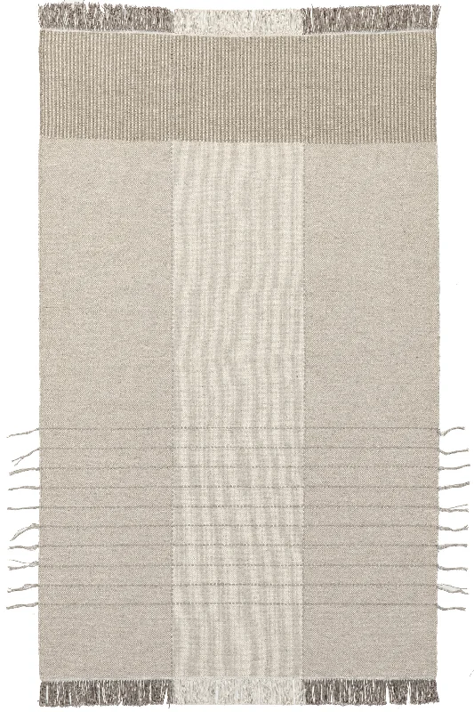 Luanne Wool Wavering Stripes Rug | Beige