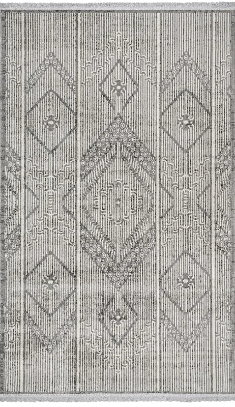 Meera Paneled Indoor/Outdoor Rug | Grey