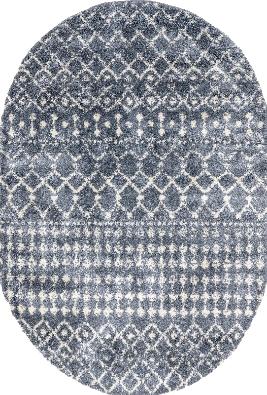 Moroccan Trellis Soft Shag Rug | Grey