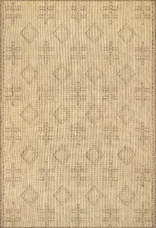 Native Tokens Indoor/Outdoor Rug | Beige