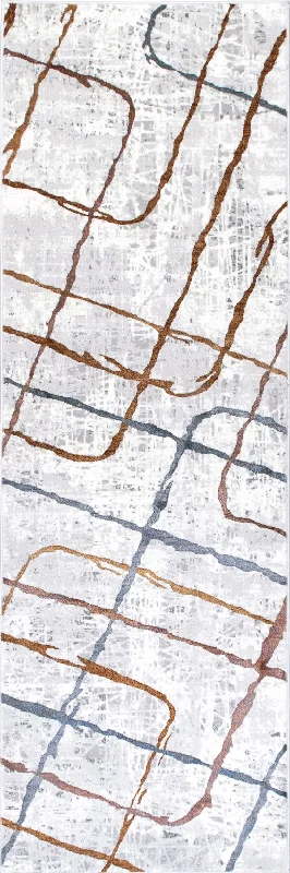 Opaline Abstract Rug | Light Grey