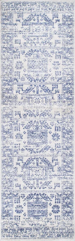 Paneled Geometric Rug | Light Blue