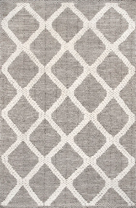 Raised Trellis Rug | Beige