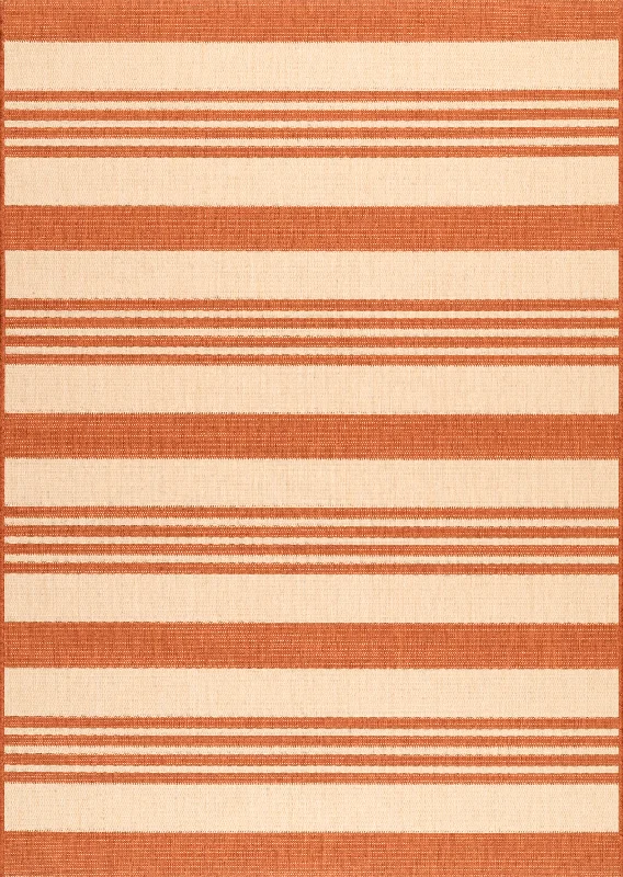 Regency Stripes Indoor/Outdoor Rug | Terracotta