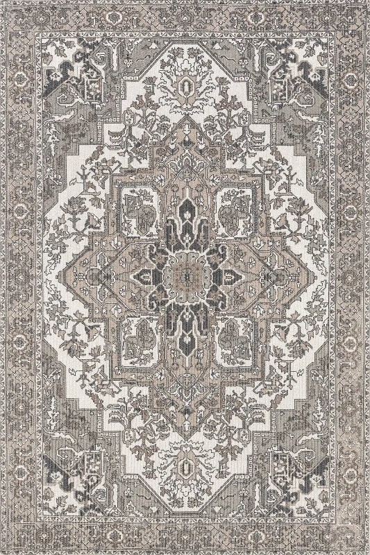 Rowena Medallion Indoor/Outdoor Rug | Grey