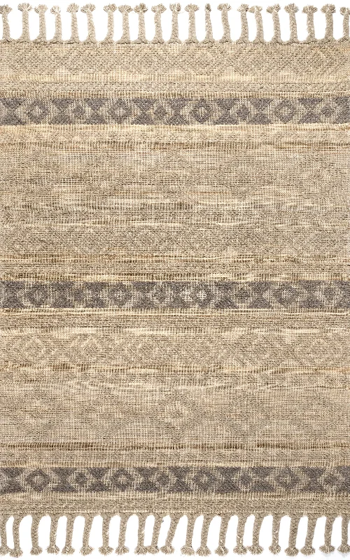 Rylie Wool-Blend Tasseled Rug | Natural