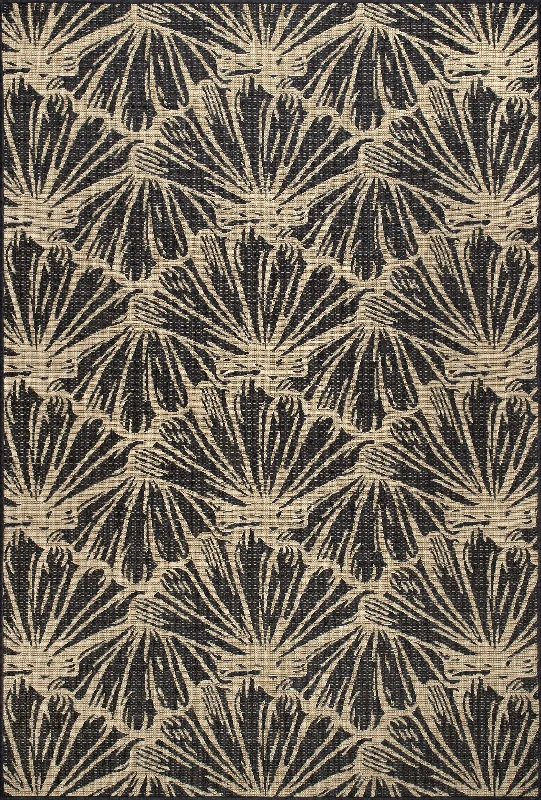 Seashell Trellis Indoor/Outdoor Rug | Charcoal