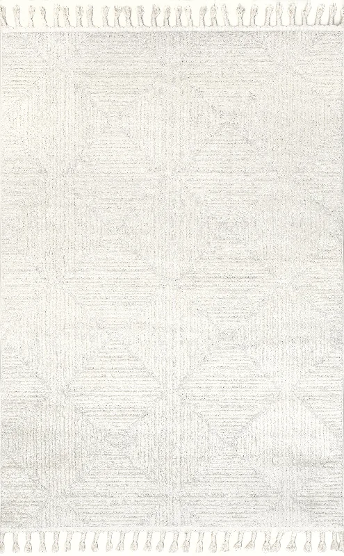 Shafali Tiled Trellis Rug | Cream