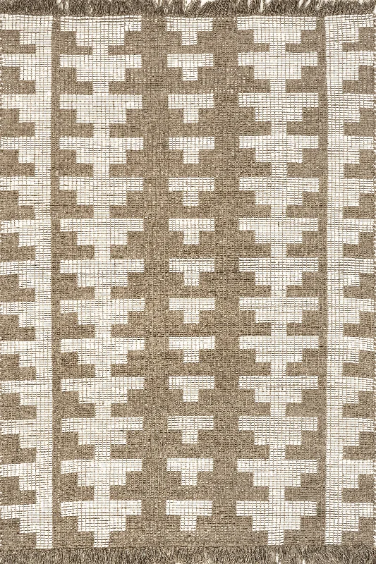 Sheena Geometric Jute Rug | Natural