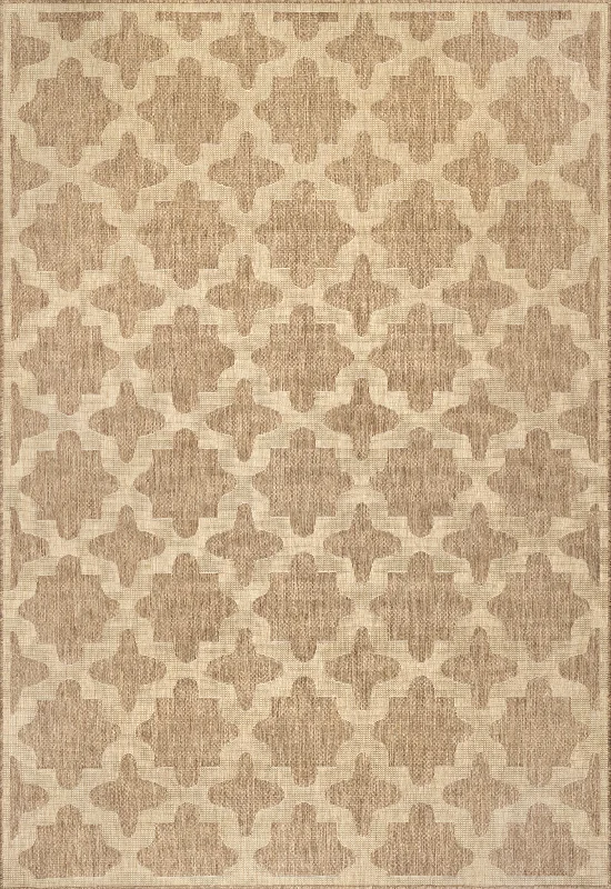 Starry Trellis Indoor/Outdoor Rug | Beige