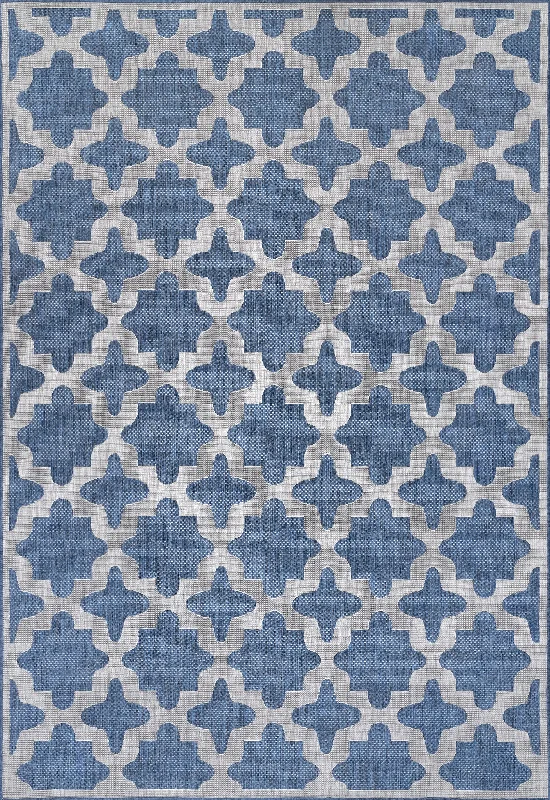 Starry Trellis Indoor/Outdoor Rug | Blue