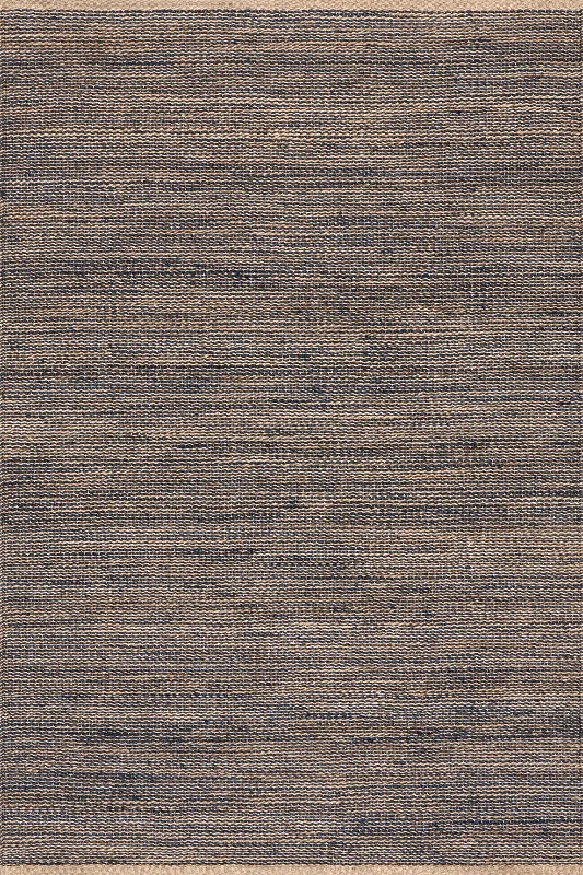 Striped Handwoven Jute Rug | Blue