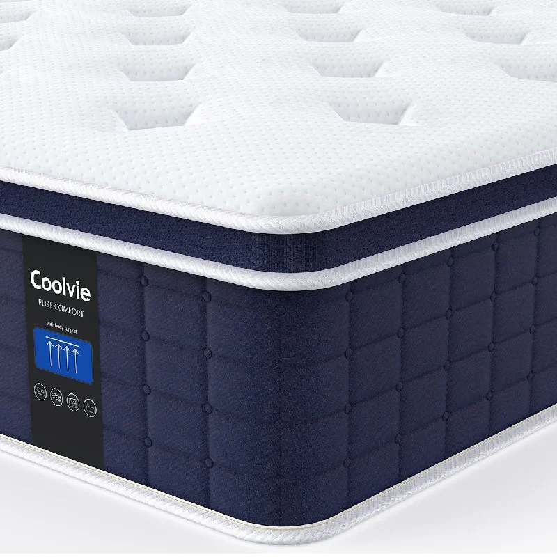 12 Inch Twin XL Mattress, Mattress in a Box, Medium Firm Feel, 3 Layer Premium Foam with Pocket Springs for Pressure Relieving