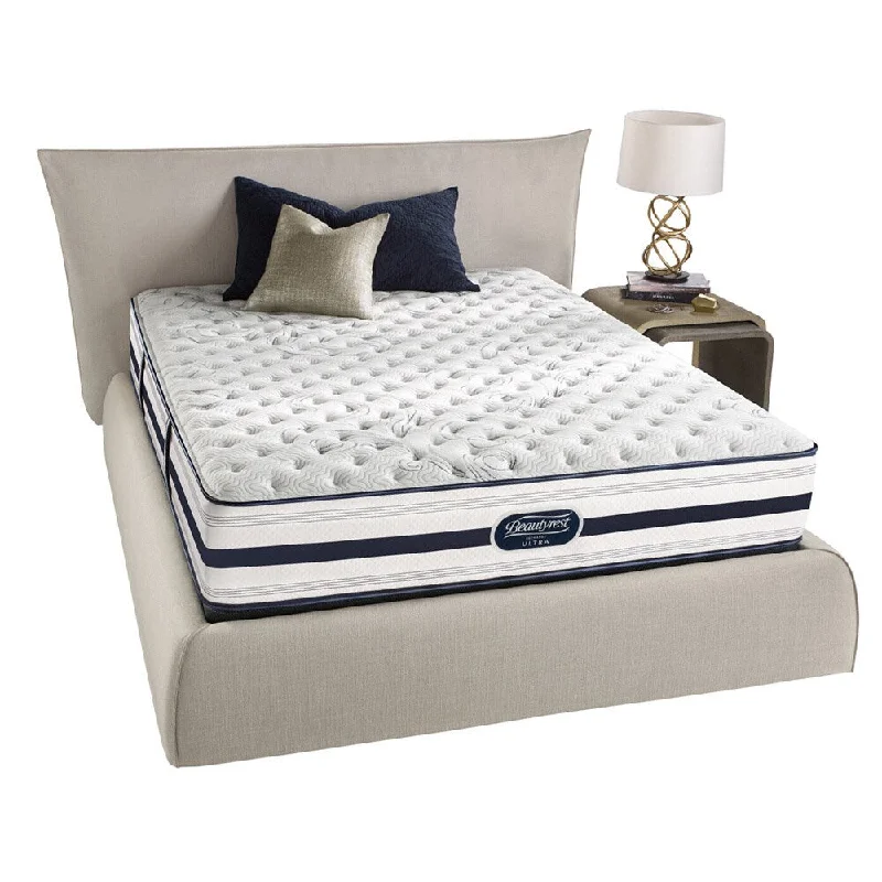 Beautyrest Recharge 'Lilah' Extra Firm Cal King-size Mattress Set - White/Blue