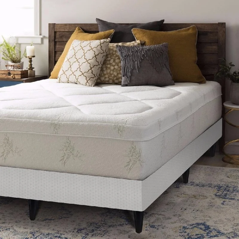 King Size Memory Foam Mattress Grand 12 Inch with Box Spring and Legs Set By Crown Comfort