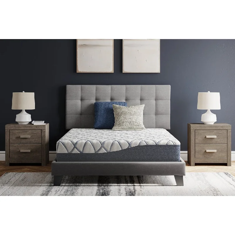 Signature Design by Ashley 10 Inch Chime Elite 2.0 White/Blue Mattress