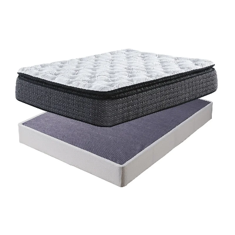 Signature Design by Ashley Limited Edition Pillowtop White/Gray 2-Piece King Mattress Package