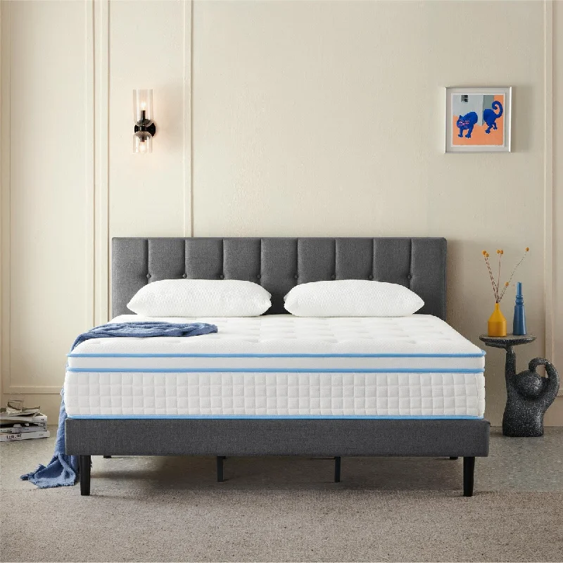 Stiku 10 in. Cooling Medium Hybrid Mattress,Strong Edge Support