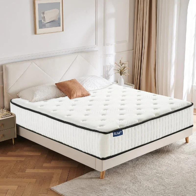 SUGIFT 8" Hybrid Mattress - Comfort Foam and Pocket Spring, Full