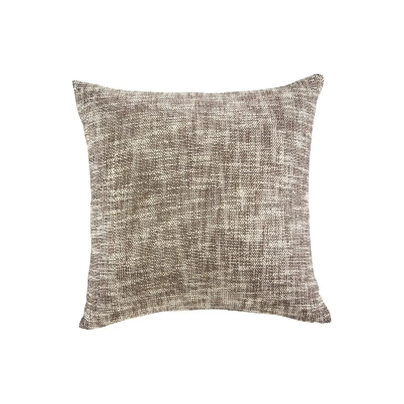 20 x 20 Cotton Accent Pillow with Textured Details, Set of 4, Brown and White - Brown+White