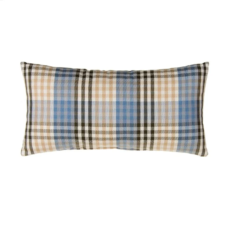 Air Traffic Pillow- Plaid Lumbar