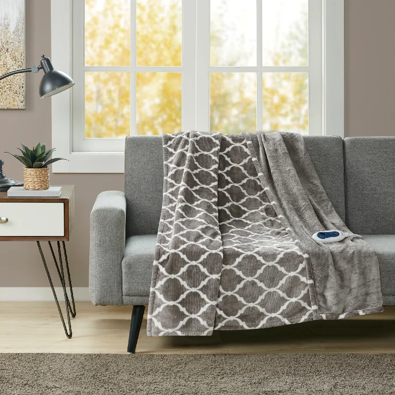 Beautyrest Oversized Heated Ogee Throw