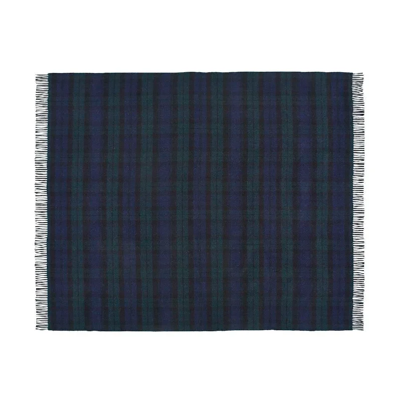 Black Watch - Merino Lambswool Throw Blanket - Made in UK