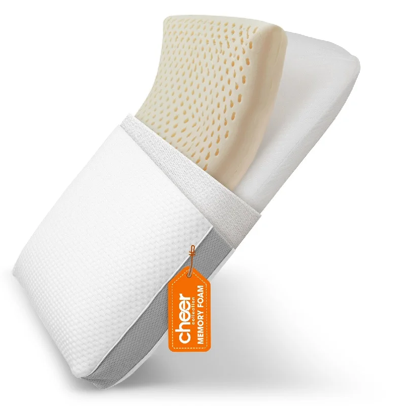 Cheer Collection Dual-Sided Memory Foam Sleeping Bed Pillow