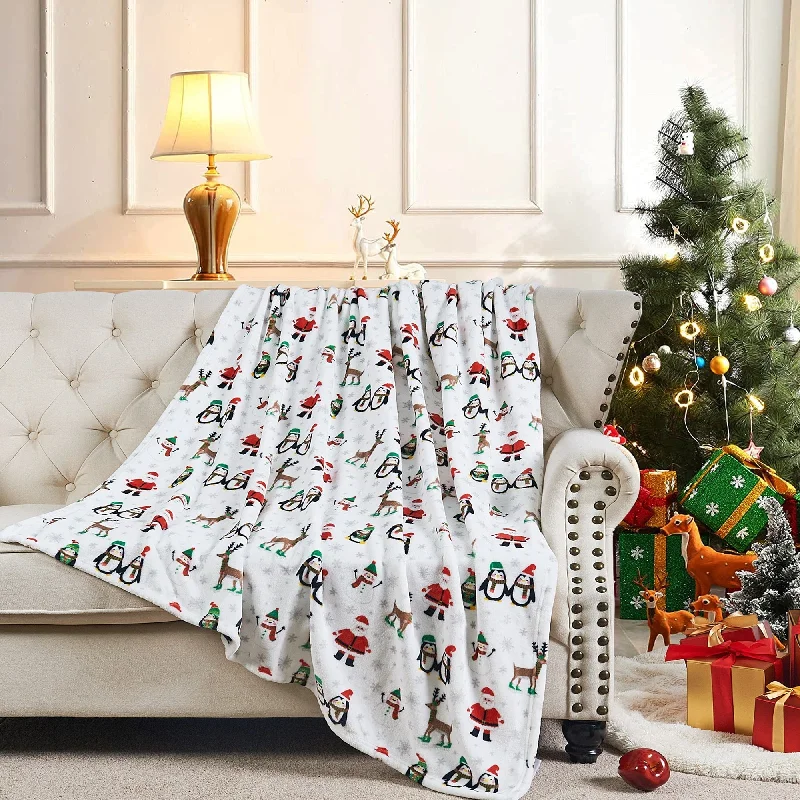 Christmas Flannel Fleece Throw Blanket 50"x60"