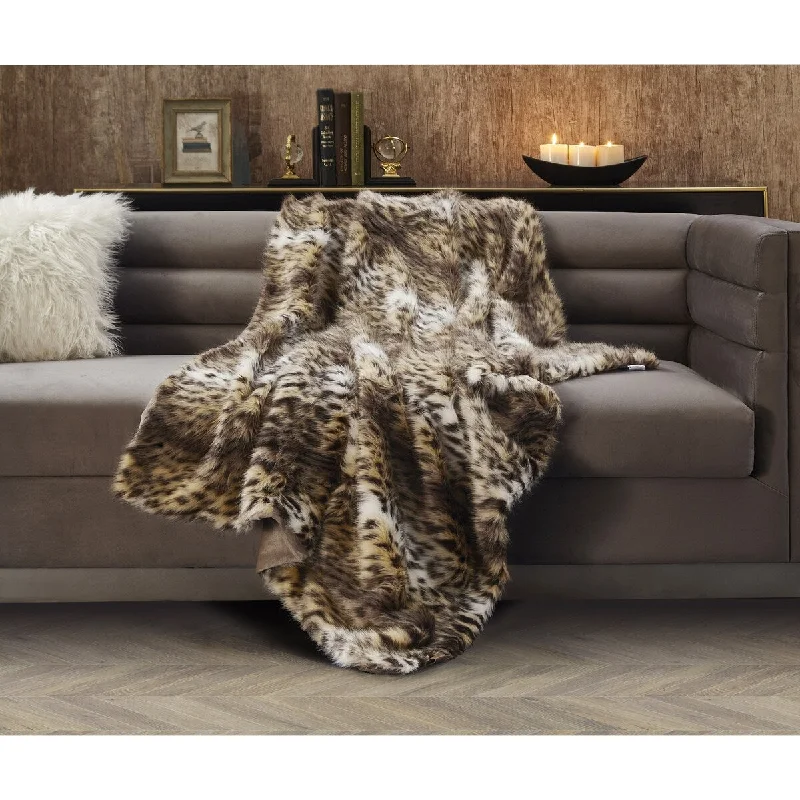 Claira Faux Knit Acrylica and Polyester Texture Throw