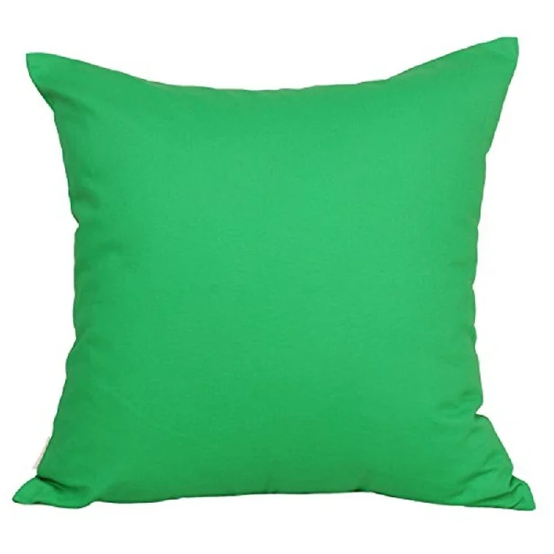 Cotton Linen Pillow Case Bright Green Solid 18 x 18